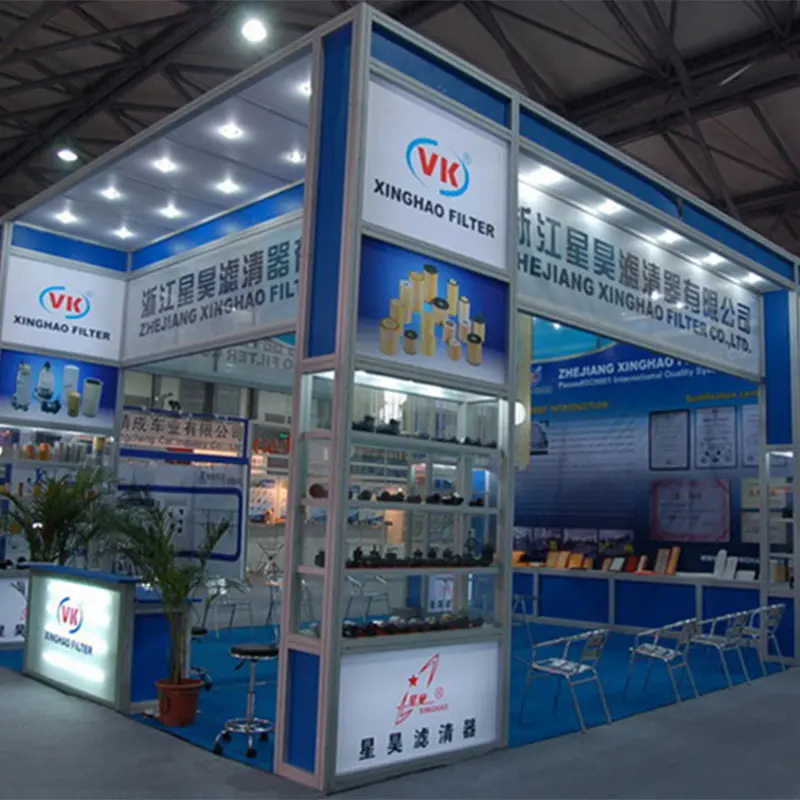 Modular 80mm Square Extrusion advertising trade show booth Aluminum Exhibition stand 20x20ft